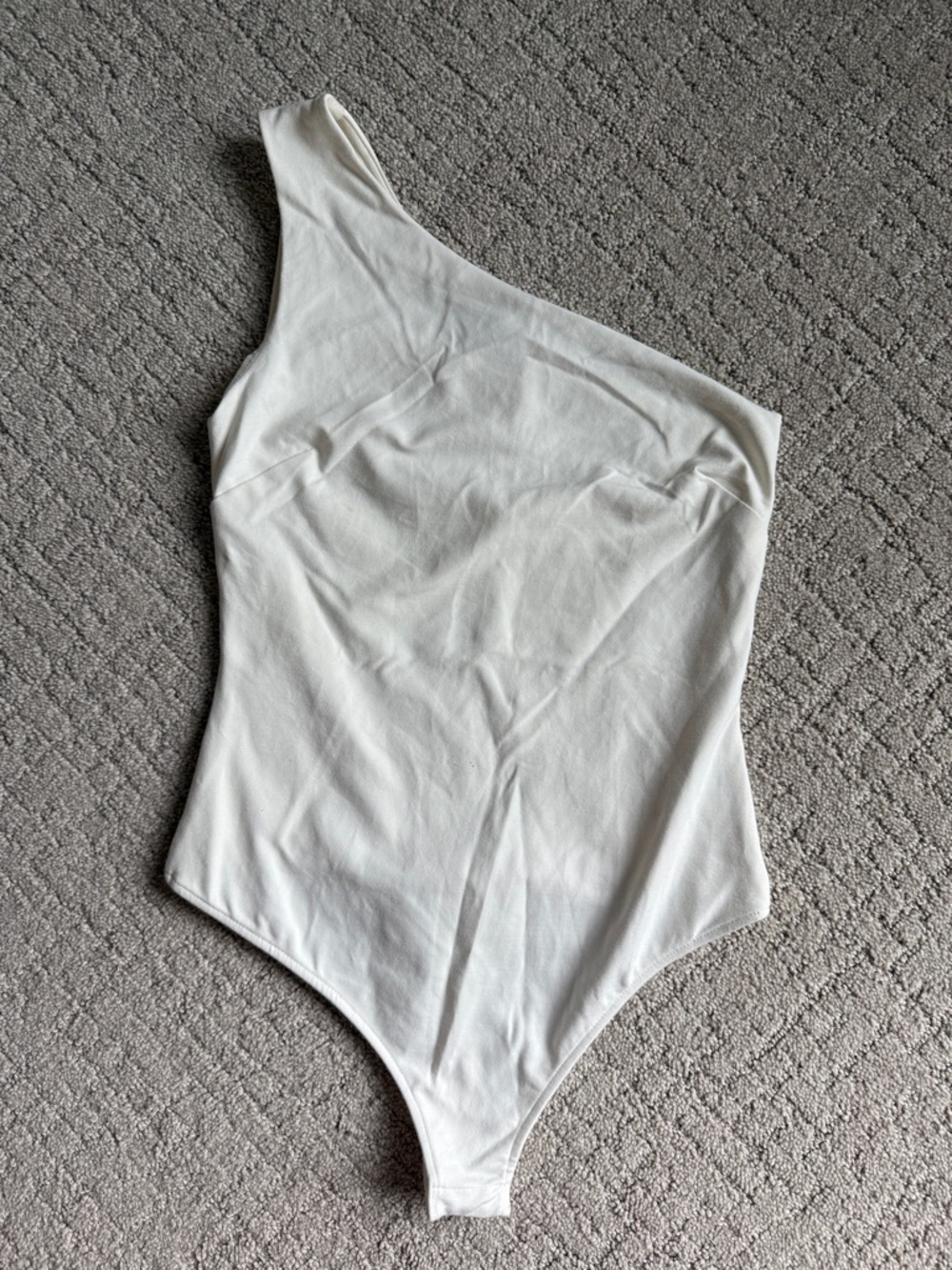 Free People Cream One-Shoulder Bodysuit
